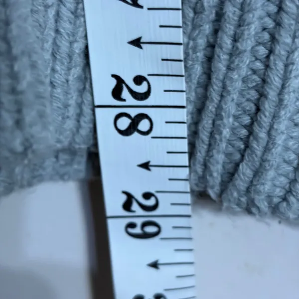 Aerie Women Light Blue Grey Cable Knit Pullover Sweater Size Large Crew Neck - Image 6