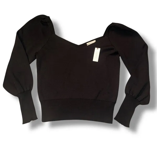 Anthropologie NWT Sweetheart Puff Sleeve Sweater Balloon Sleeve Pullover - Image 3