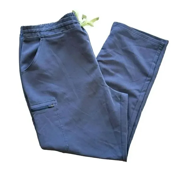 Figs Scrub Tech iCal Pants Blue Drawcord Half Elastic Waist Pants SZ XL #2154 - Image 7