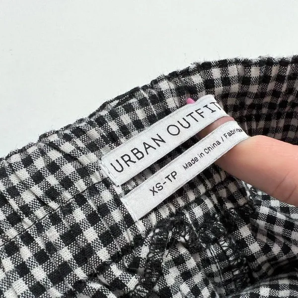 Urban Outfitters Gingham Checkered Pants Lightweight Hi-Rise Size XS EUC L1660 - Image 10