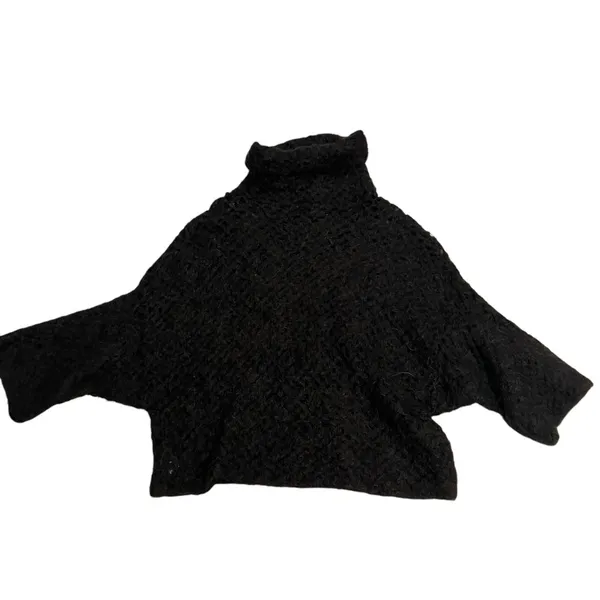 Theyskens' Theory Women's Alpaca Silk Blend Brown Cropped Turtleneck Size P - Image 3