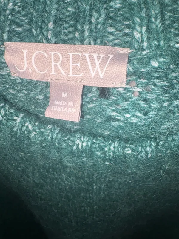 J. Crew Green Relaxed Crewneck Sweater - Image 4