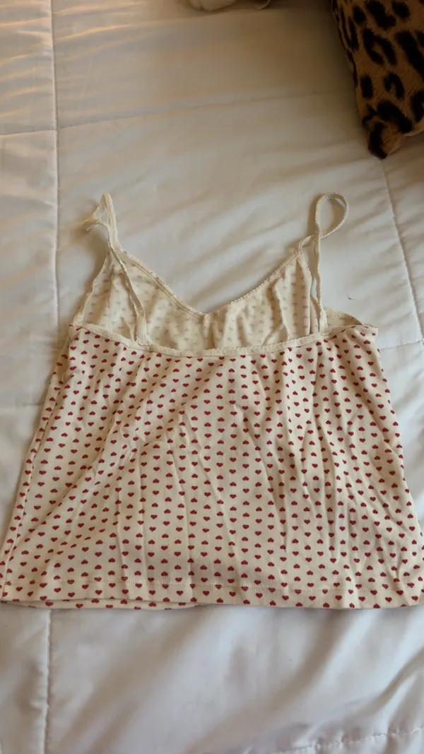 Brandy Melville heart print cotton tank top - Image 3