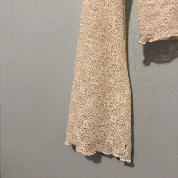 West of Melrose Cream Lace Top: Size- XS - Image 6