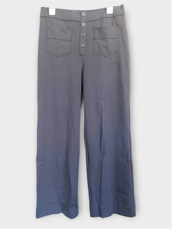 Halara Size L High Waisted Pockets Straight Leg Casual Pants Black - Image 3