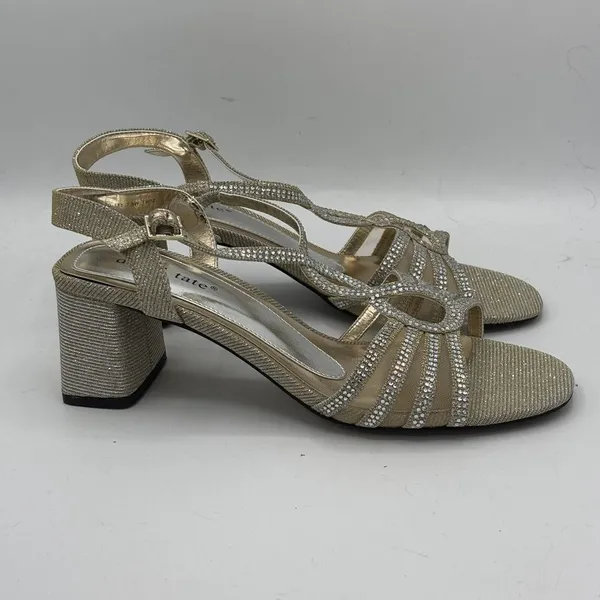David Tate Refined Sandal Silver Size Womens 7.5 W‎ - Image 4