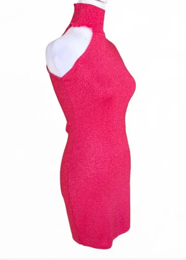 Revolve Luz Metallic superdown Pink One-Shoulder Glitter Mini Dress - Image 4