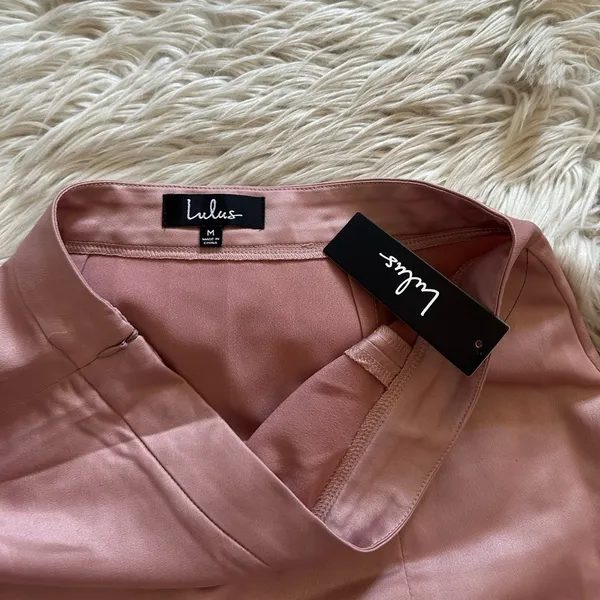 LULU’S Can’t Get Enough Mauve Satin Skirt - Image 4