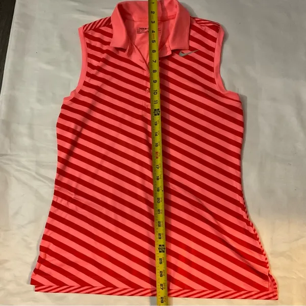 Nike Precision Print Sleeveless Golf Polo Shirt Lava Glow/Max Orange M Dopamine - Image 7