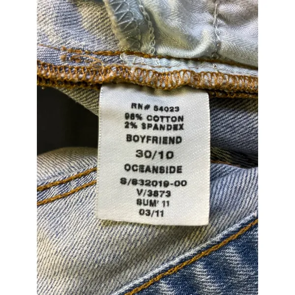 Gap 1969 Boyfriend Denim Shorts 30/10 Split Hem Used - Image 8