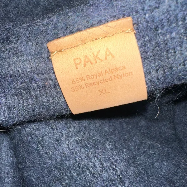 Paka Royal Alpaca Blend Sweater Womens Small Gray Handmade Pullover - Image 10