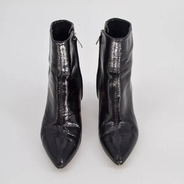 Sam Edelman Hilty 2 Patent Leather Ankle Boots Pointed Toe Block Heel Black 6.5 - Image 5