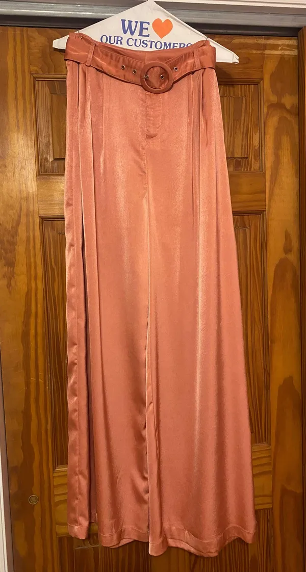 Collection Coral Belted High Waist Wide Leg Pants - Image 2