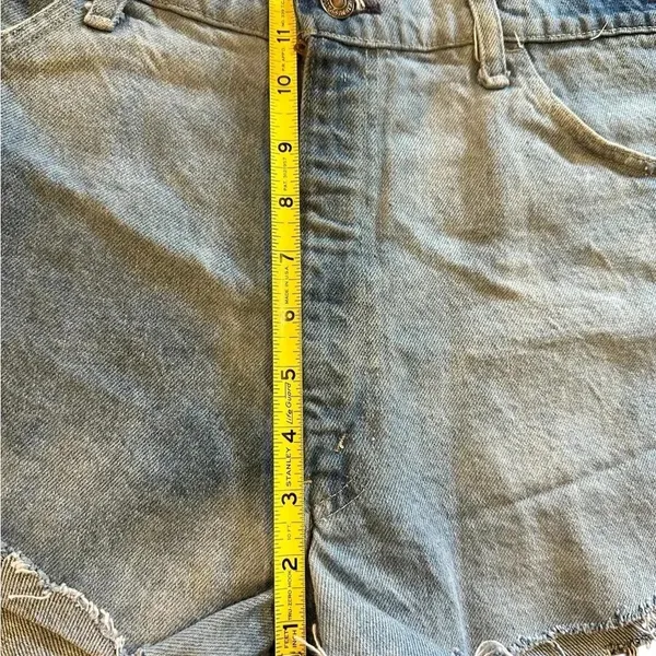 VTG Orange Tag Levi’s Denim Cutoff Shorts 35” Waist Relaxed Western Grunge - Image 5