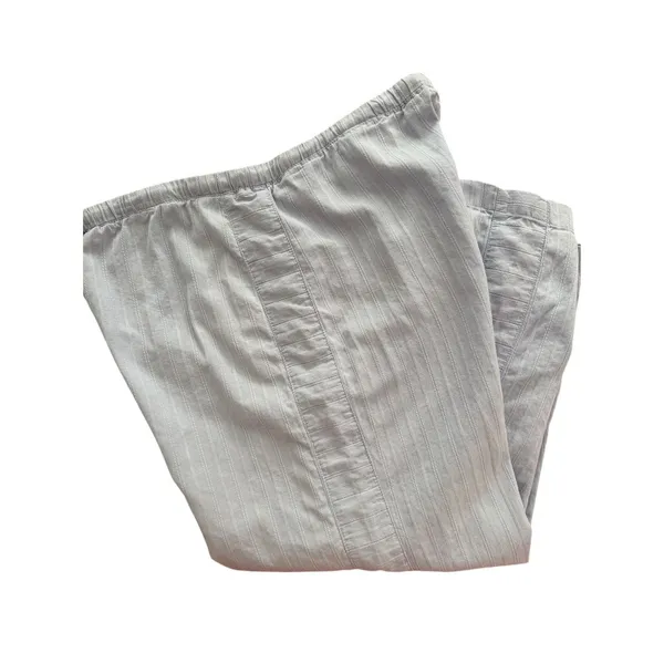 Jockey Women's Pajama Pants Medium Light Blue 100% Cotton Drawstring Sleep Pants - Image 9