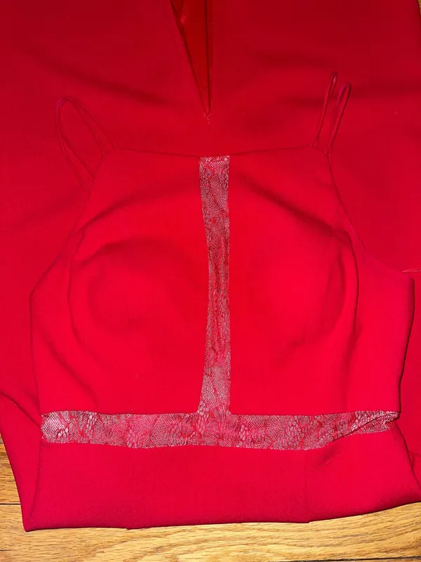 Aidan Mattox Maxi Red Formal Dress - Image 4