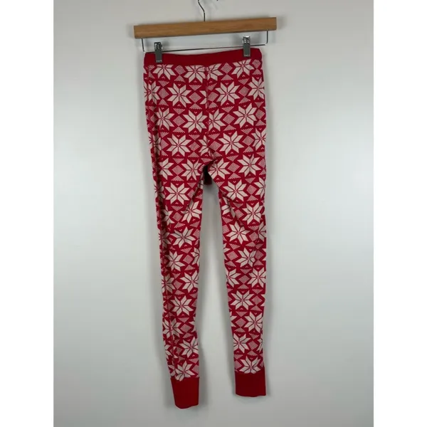 Hanna Andersson Long John Pajamas SET Scandi Snowflake Women's Size XS - Image 7