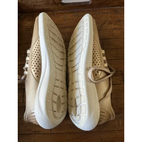 Crocs LiteRide Pacer Gold Metallic Lace Up Sneakers Womens 9 205235 ChampagneEUC - Image 8