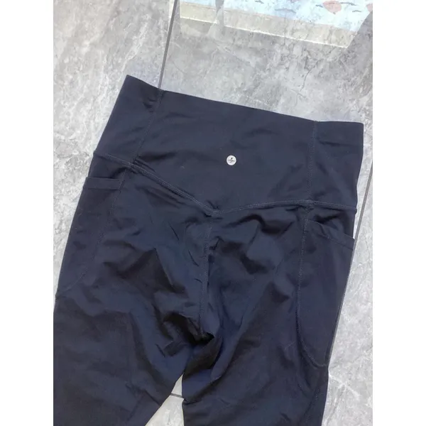 Halara Black High Waisted Full Length Leggings with Pockets Size M - Image 2