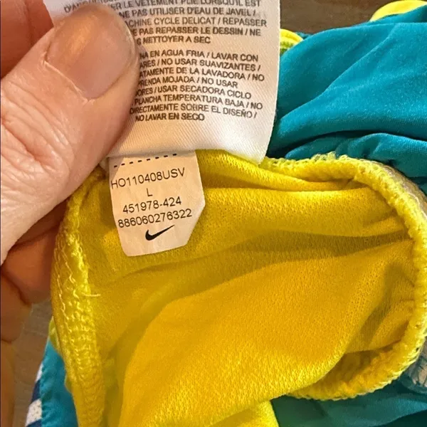 Nike Women's Athletic Shorts in Teal and‎ Yellow Dri-Fit - Image 8