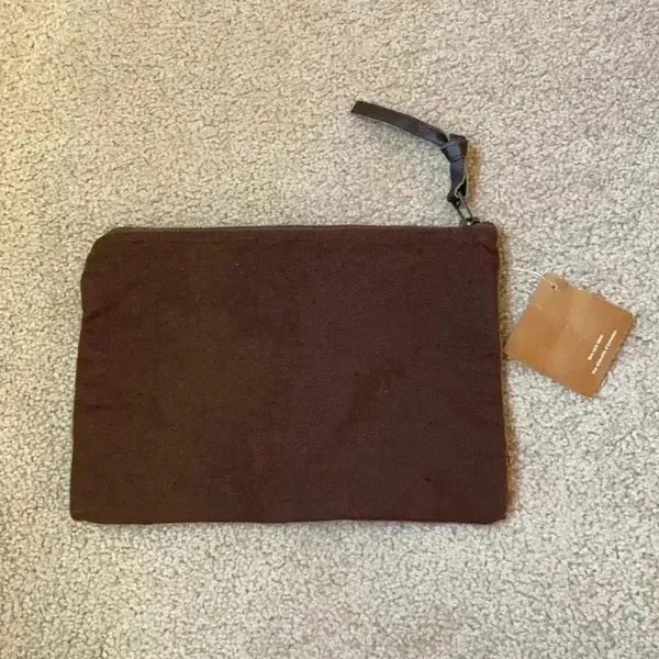 Pottery barn new with tags brown beaded pouch - Image 2
