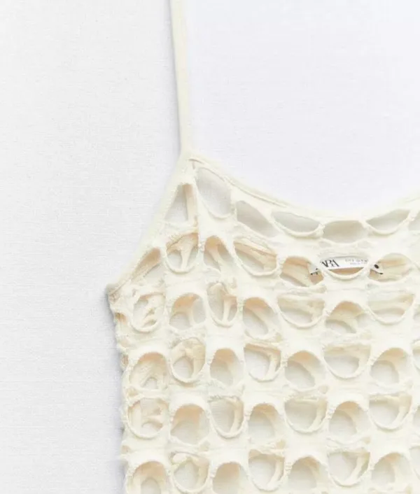 ZARA Crochet Dress Maxi Knit - Image 4