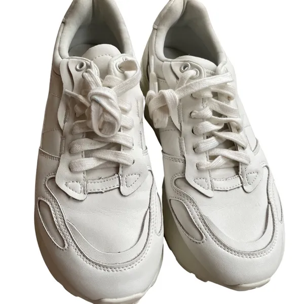 Zara Leather Athletic Sneakers Size 38 US Size 7.5 - Image 4