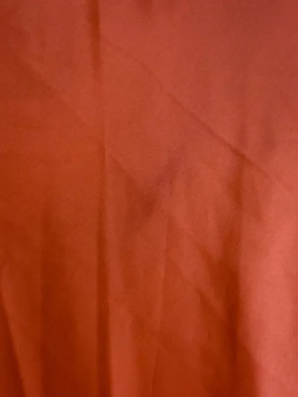 Silk Women's Orange A-Line Midi Skirt Large - C30-030 - Image 7