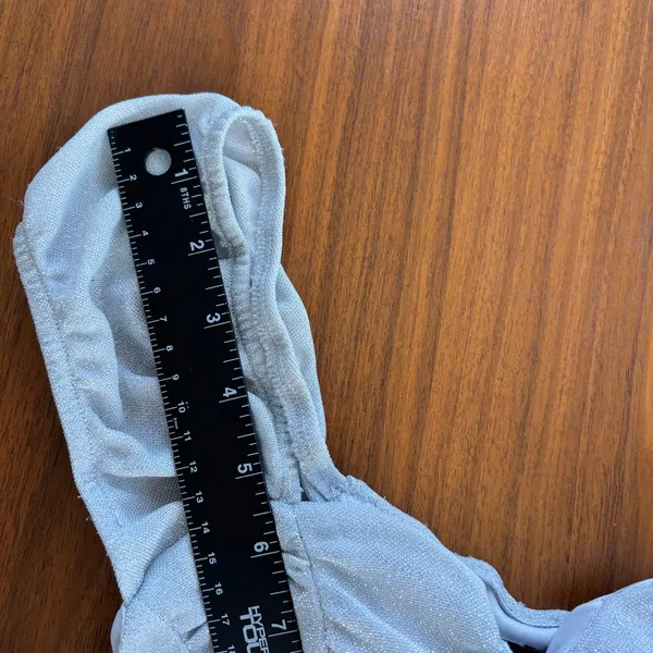 Vintage IN San Francisco Dress S Silver Shimmer Ruched Mini Y2K Clubwear Party - Image 8