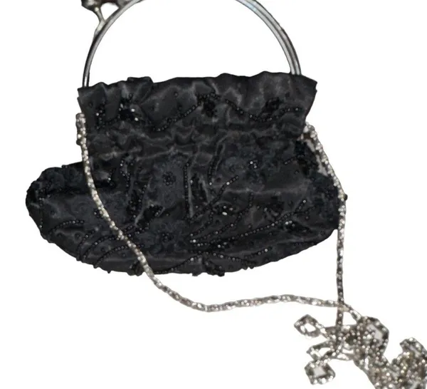 Beaded clutch purse with shoulder chain vintage - Image 7