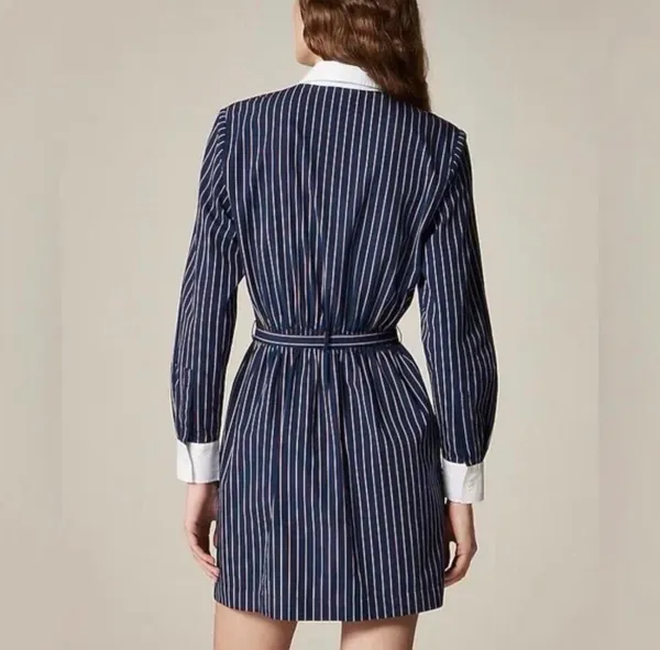 J.Crew Navy Striped Dress - Image 2