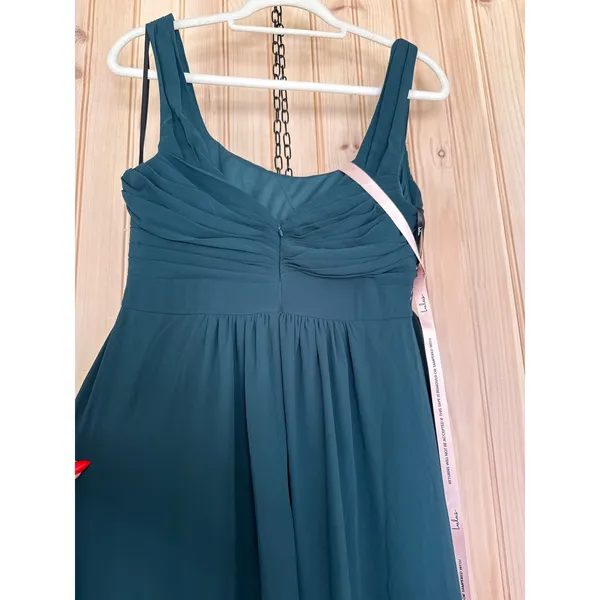 NWT Lulus Sensational Moment Emerald Green Pleated Maxi Dress Bridesmaid Gala M - Image 6