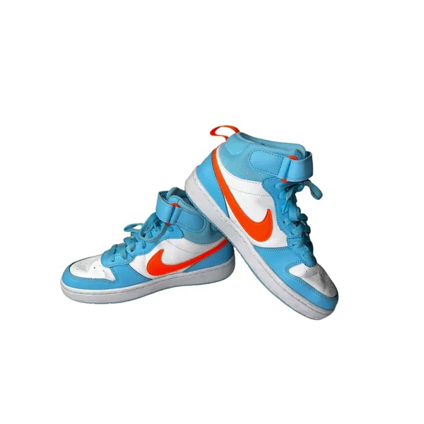 Nike Court Borough Mid 2 GS Blue White Orange High Top Sneakers Youth 4.5Y - Image 9
