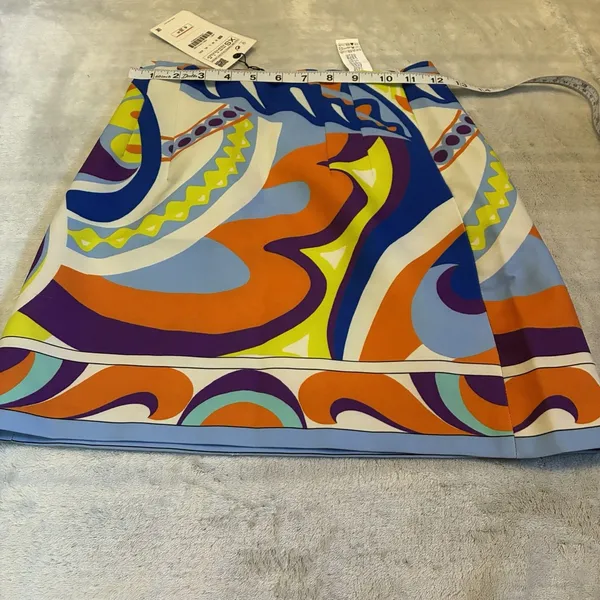 Zara Colorful Abstract Mini Skirt, Size XS, Vibrant Colors - Image 8