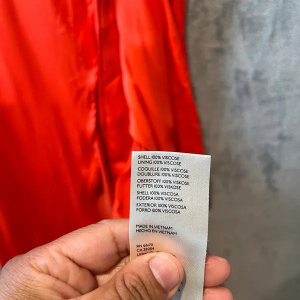 Anthropologie Maeve Open Back Satin Wrap Midi Dress Orange Size Small Summer‎ - Image 7