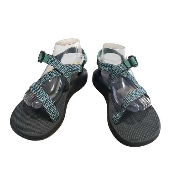 Chaco Adjustable Strappy Hiking Sandals Green/Black/Blue Women’s Size 11 - Image 6
