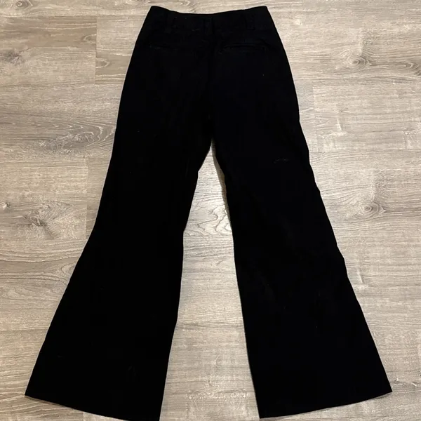 Maeve Anthropologie Naomi Wide Leg Trousers Pants Linen Blend Mid Rise‎ Black 12 - Image 6