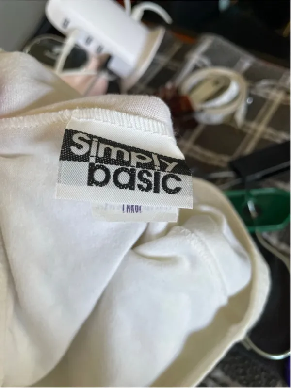 Women's Simply Basic White & Black Bike Shorts L Size L - Image 2