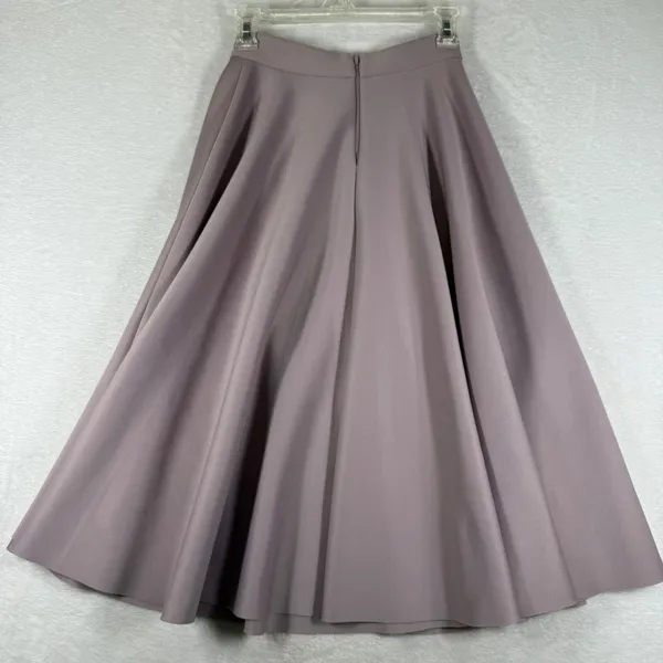 ASOS Mauve Scuba Skater Skirt Size US 2 High Waisted A-Line Mini Skirt Pink - Image 9