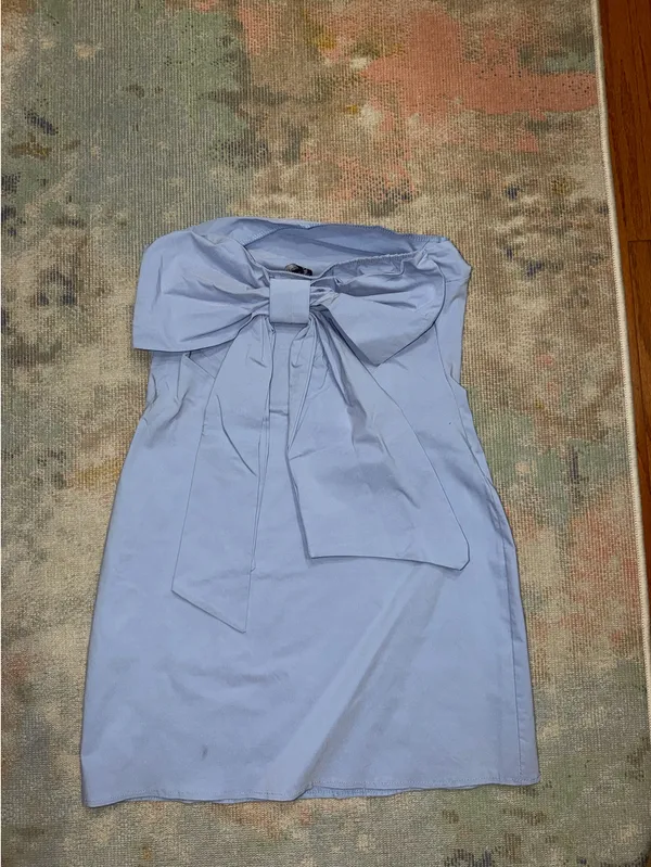 PLT Baby Blue Bow Dress - Image 2
