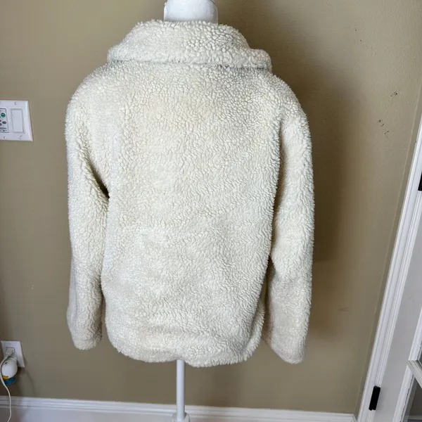 URBAN OUTFITTERS BDG Teddy Bear Faux Fur Sherpa Coat Jacket Bomber Size Medium - Image 7