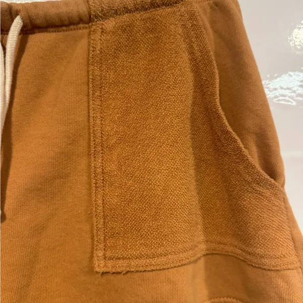 Aerie Brown Athletic Shorts with terry cloth‎ detailing - Image 2
