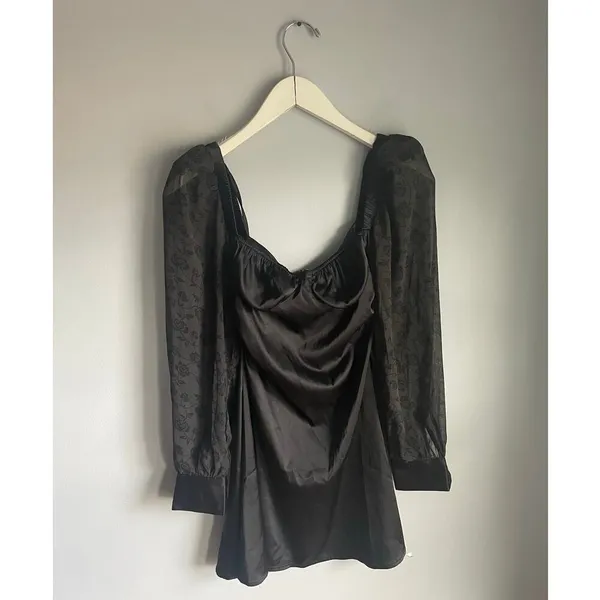 Danielle Bernstein We Wore What Whimsigoth Vamp Romantic Mini Dress‎ Black 00 - Image 2