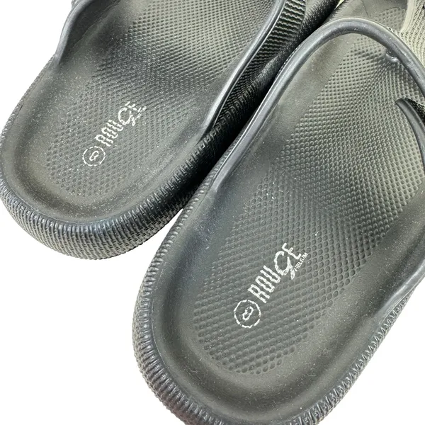 Rouge Helium Black Lightweight Flip Flops‎ Thongs Comfort Size 39 - Image 3