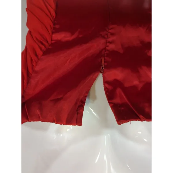 Qurio by Aggie Strapless‎ Cocktail Dress Red Crystal Embellished Womens Large - Image 4