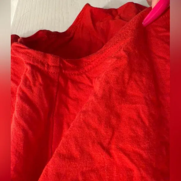Chic Soul Red Valentines Sequin Curved Hem Slouchy Dolman Tunic - size 1x - Image 4