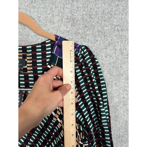 Maeve Size 4 Dress Long‎ Sleeve Geometric Faux Wrap Colorful Womens A-Line - Image 6