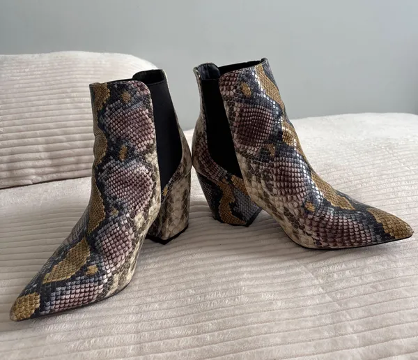 Snakeskin Shein Boots Heeled - Image 2
