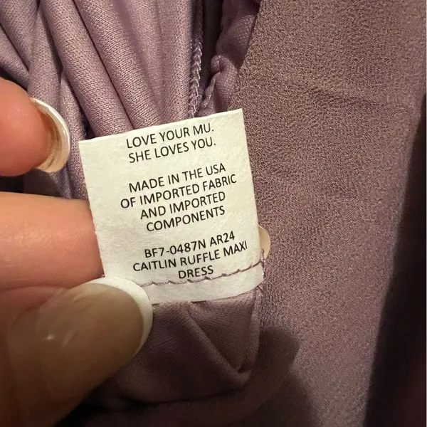 Show Me Your Mumu SMYM Caitlin ruffle maxi dress in antique rose pink NEW XS - Image 5