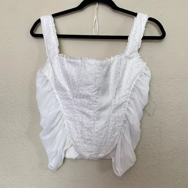 HOUSE OF CB 'Catalina' White Broderie Anglais Corset NWOT size XL‎ - Image 5